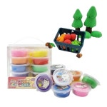 다인1412 말랑말랑한느낌 신나는놀이 아이클레이세트 미술교구 조카선물 10색 컬러점토 세트 : 다인1412