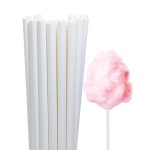 솜사탕 콘 펜타 빨대 만들기용 종이 파티 화이트 홀더 사탕 생일 11.8인치 엔젤 24개 White-24pcs : 앤칠삼CP