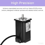 YEJMKJ 네마 23 스테퍼 모터 100MM 바이폴라 4A 2 4Nm/339 84oz in 1 8도 네마23 57 2상 4 리드 고토크 : 로웰시티