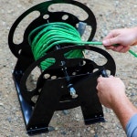 덤블 RV 익스텐션 코드 릴 스탠드 50 100피트 블랙 스틸 전기 롤업 또는 캠핑카 호스 정리 스풀 : 마조쓰리