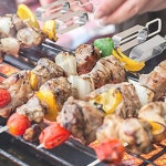 위니몰 슬라이드 바비큐 꼬치 5개45cm 스텐꼬치 스텐꼬챙이 쇠꼬치 양꼬치꽂이 쇠꼬지 : 위니몰 빠른배송