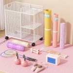 요가 매트 보관 수납정리함 매트보관랙 스튜디오 세트 요가매트보관 6층 운동매트 칸막이 블랙 홑겹 모바일 : 가웅컴퍼니