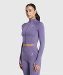 (W) 짐샤크 바이탈 2.0 미디 짚업 자켓 (Functional Purple / Marl) : 찰리스토어2024