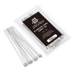 메탈 지퍼 타이 11.8인치 100개 304 스테인리스 스틸 잠금 케이블 250LB 300mm 헤비 듀티 배기 랩 다목적 기계 차량 농장 케이블 파이프... 