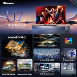 하이센스 65인치 클래스 U7 시리즈 미니 LED 4K UHD 구글 스마트 TV(65U7N, 2024 모델) - QLED, 돌비 비전 IQ, 애트 2024 Model 55... 