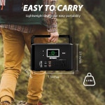200W 휴대용 발전소(400W 피크), 110V/200W AC 콘센트가 있는 몰럭 118Wh 태양광 발전소, 가정용 백업, 야외 모험, RV 비상 상황을 위한... 