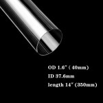 조이튜브 PC 플라스틱 파이프 고품질 원형 튜브 1.6 40mm OD x 1.5 37.6mm 14 350mm 길이 DIY 화학 저항성 고강도 폴리카보네이트 조명... 