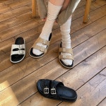 [G3269] 여성 여름슬리퍼 버클 이선 스트랩 데일리 뮬 슬리퍼 : 새로이클라쓰