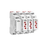 딘레일 전자 래칭 릴레이 AC AC/DC12240V 장착GRM801 GRV8-03XM460 3상3선 : 다라뽀