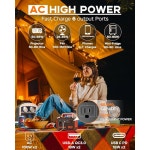 30W 태양광 패널 88.8Wh 캠핑용 휴대용 발전소 110V 파워 뱅크(AC 콘센트 포함)(2 USB A, 2 USB C, 2 Solar Generator-M138MAXSL30... 