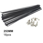 XBLYDXS 16Pcs Bike High-Carbon Steel Spokes and Nipples 251/253/255/257/259/261/263/265/267/26 : mawoo