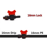 5pcs 16mm 20mm PE PVC 호스 물 제어 밸브 정원 물방울 관개 스위칭 밸브 흐름 제어 차단 피팅 : 제이케이유통28
