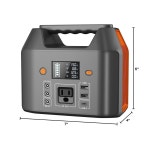 EnginStar 휴대용 발전소 150W 155Wh 태양광 발전기 110V 42000mAh 휴대용 전원 뱅크(AC 콘센트 포함), 야외 캠핑용 외장 배터리 백업 LED... 