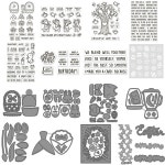 투명 실링 왁스 부활절 달걀 봄 바구니 토끼 말장난 커팅 다이 치료 카트 감정 클리어 우표 DIY 스크랩북 어머니 날 만들기 : 삼오-유통