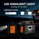 HOWEASY 260W 휴대용 발전소. 2개의 110V/260W AC 전원 소켓 백업 전원 공급 장치가 있는 178Wh 태양광 발전기(태양광 패널 미포함), CPAP... 