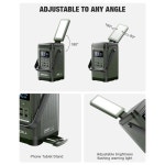GRECELL 240W 휴대용 발전소 153.6W 태양광 발전기 LiFePO4 배터리 듀얼 웨이 100W PD 캠핑 파워 뱅크, 실외 여행용 통합 스탠드, 가정용 월... 