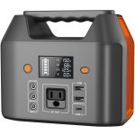 EnginStar 휴대용 발전소 150W 155Wh 태양광 발전기 110V 42000mAh 휴대용 전원 뱅크(AC 콘센트 포함), 야외 캠핑용 외장 배터리 백업 LED... 