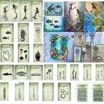 투명 실링 왁스 여름 바다 시리즈 클리어 우표 DIY 스크랩북 양각 공예 종이 카드 앨범 템플릿 용품 장식 2024 신규 : 삼오-유통