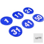 1P 원형 62mm 에폭시 번호판 블루 1-50 실내간판 호텔룸표기 사물함 층표시 호수판 : LivMood