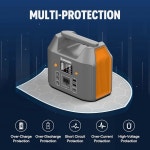 EnginStar 휴대용 발전소 150W 155Wh 태양광 발전기 110V 42000mAh 휴대용 전원 뱅크(AC 콘센트 포함), 야외 캠핑용 외장 배터리 백업 LED... 