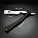 클래식 이발 면도기 에보니 개 S45C 도구 핸들 스트레이트 4 엣지 세트당 탄소강 G0307 4pcs a set : 히지노몰