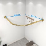 탈의실 커튼봉 피팅룸 옷가게 곡선 코너 라운드 레일 파티션 : 탐라월드