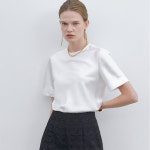 [노미나떼] Noa Round Half Blouse (3 colors) : NOMINATE