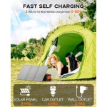 30W 태양광 패널 88.8Wh 캠핑용 휴대용 발전소 110V 파워 뱅크(AC 콘센트 포함)(2 USB A, 2 USB C, 2 Solar Generator-M138MAXSL30... 
