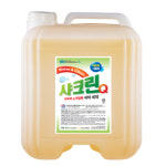 샤크린Q 얼룩 제거제 18L 알칼리 세탁 세제 찌든때 기름때 흰옷 와이셔츠목때 : 청소기준
