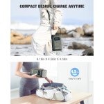 GRECELL 240W 휴대용 발전소 153.6W 태양광 발전기 LiFePO4 배터리 듀얼 웨이 100W PD 캠핑 파워 뱅크, 실외 여행용 통합 스탠드, 가정용 월... 