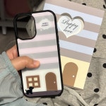 House With puppy case - baby pink : 밍코아카이브