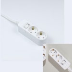 통합멀티탭 2구 1m 3구스위치 안전멀티탭 : 심바동산