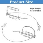 20개 트레일러 커플러 핀 원형 와이어 샤프트 잠금 2 3/4인치 x 1/4인치 헤비 듀티 사각형 안전 농장 마차 견인, 및 해치용 강철 퀵 릴리스 링... 
