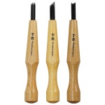 와자쿠라 3PCS 분재 끌 키트, 원형 구게, 싱글 베벨 왜곡 및 V-파티팅 도구, 진샤리 제작용 손 조각 도구 세트, 목공용 나이프 팩(3PCS... 