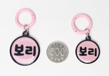 강아지 목걸이 고양이 이름표 네임택 반려동물 3D 레진 인식표 선물 : 아트앤브릭스