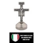 아시시 산 다미아노의 멋진 성 프란시스 십자가 | 이탈리아 장인들이 수작업으로 제작 완벽한 차량 액세서리 끈적끈적한 바닥 - 자동차 대시에... 