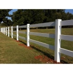 3 레일 비닐 목장 라인 포스트 - 울타리 레일 & 3 창고 포스트/캡 : 피오링