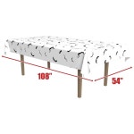 비슬 콧수염 테이블 커버, 54 x 108 인치, 화이트/블랙, 인치 108 : seisAZ
