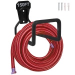 PeoMev 2pcs 헤비 듀티 호스 행거 가든 보관 블랙 워터 홀더 아웃사이드 월 마운트 릴 스탠드 : 31서초직구