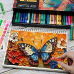 아트스팔 소프트 오일 파스텔 48가지 생생한 색상 매끄럽고 부드러운 크레용 세트 예술가 초보자 교사 학생 미술 용품 아트 페인팅 잉을 위한... 