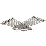 36Pcs 13G 스테인리스 스틸 자전거 스포크 122/124 138 139 179 228/250 255 268 MM 니플 엔드 캡 E-자전거 부품 : mawoo