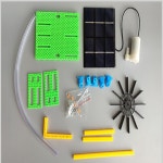 (부품 및 부품) DIY 기술 소규모 생산 태양열 수차 모델 태양광 소형 발전 수차 : MegaGlobalShop