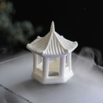 소형 팔각정 미니어처 조형물 정자 모형 전망대 백자 한옥 돌조각 전통 장식품 : 글로버리원