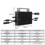 Sukflow 800W MPPT 재생 에너지 시스템용 마이크로 솔라 그리드 타이 인버터 가정용 발전 IP67 방수 : MegaGlobalShop