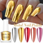 LILYCUTE 미러 메탈릭 네일 광택제, 매우 밝은 효과 아트 바니시, 매니큐어 용품 램프 필요 없음, 7ml : SolBox