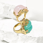 샛별주얼리 왕후_전통반지 한복반지 혼주반지 쌍가락지 옥가락지 한복장신구 결혼식반지 옥반지 : 샛별주얼리