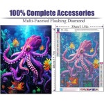 성인용 다이아몬드 페인팅 키트 6팩, 초보자를 위한 5D DIY 아트 키트, 다채로운 해양 동물 도트 거실 침실 사무실 홈 월 장식 12X16인치... 