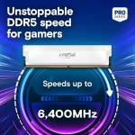 크리티컬 프로 DDR5 - 6000MHz 화이트 CP2K32G60C40U5W 오버클럭 엑스포 인텔 XMP 64GB 메모리, RAM 키트(2x32GB) 데스크톱 3.0 게임 및... 