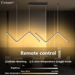 LED 펜던트 조명 스마트 원격 제어 라인 램프 거실 식당 주방 침실 홀 홈 조명 Led Lighing Luster : TradeOverseas