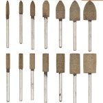 암소 가죽 연삭 연마 헤드 실린더 총알 타입 전기 옥 연삭 헤드 휠 14 개 1 세트 NO.C0352 : BigBulkMarket